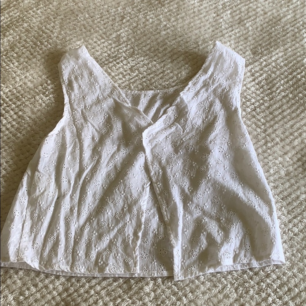 Brandy Melville floral white top cover up